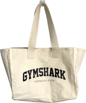 gymshark Cream Oversized Hessian Tote Bag One Size