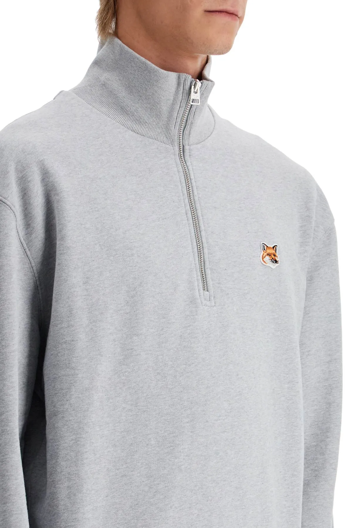 HALF-ZIP SWEATSHIRT WITH FOX HEAD