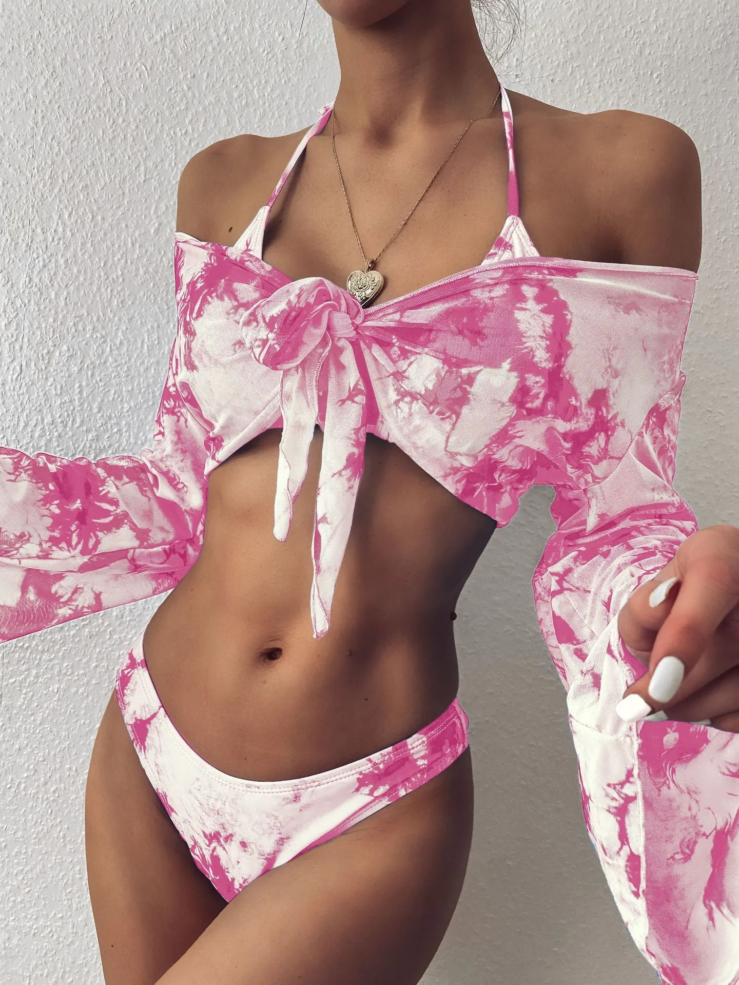 Halter Neck Three Pieces Bikini