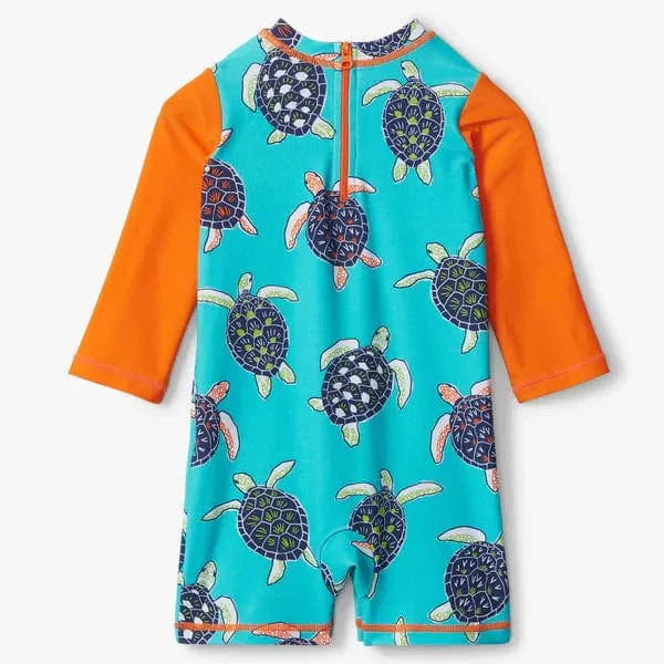 Hatley Kids Tropical Turtles Baby One Piece Rashguard- S23TTI908B