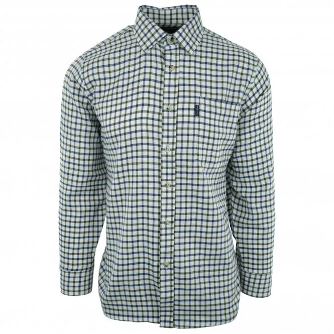 Hazy Blue Mens Casual Country Check Long Sleeve Shirts