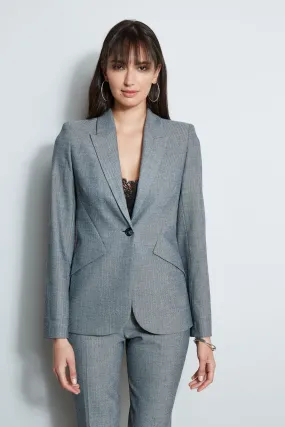 Herringbone Panel Blazer