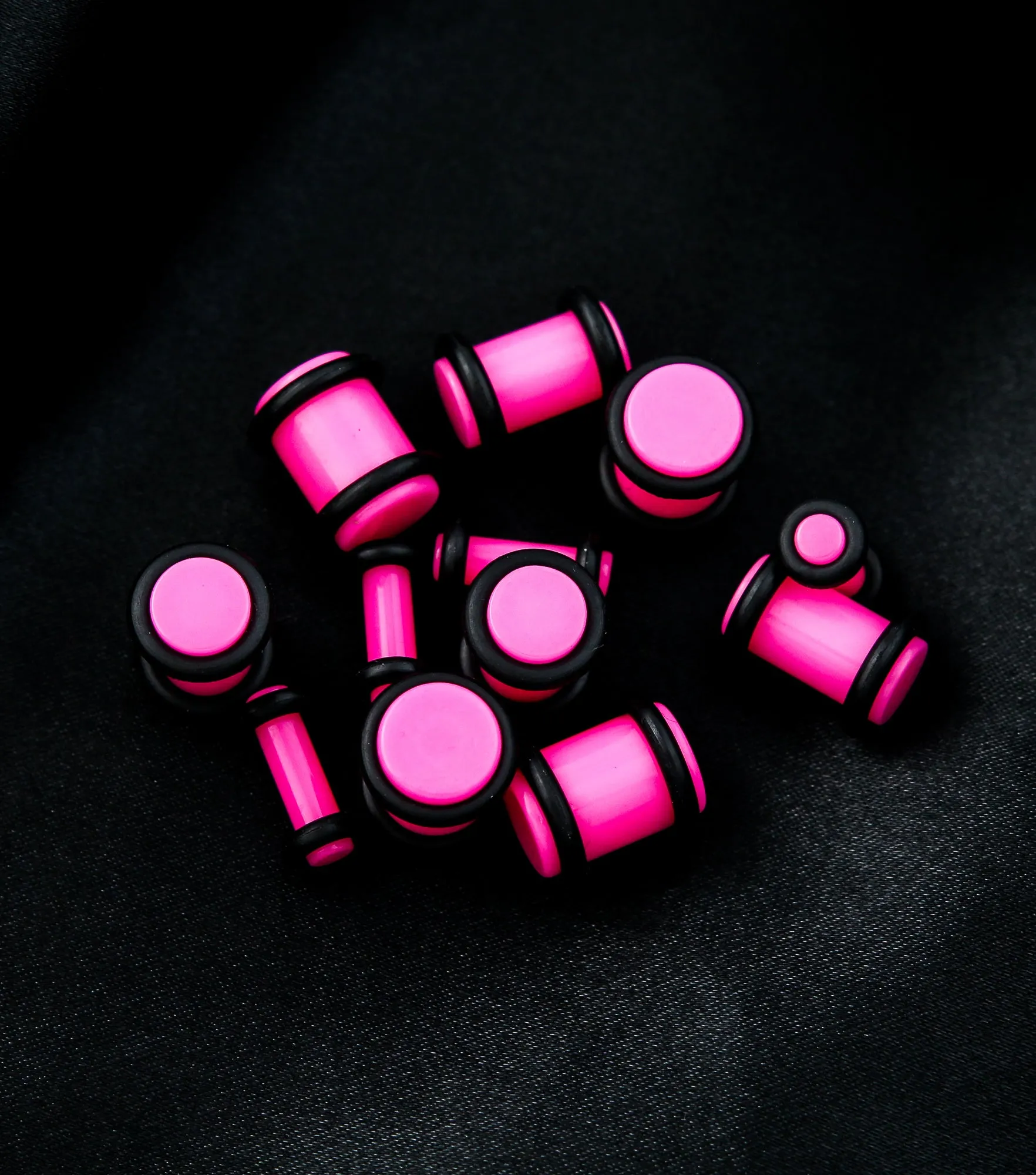 Hot Pink No Flare Acrylic Plugs