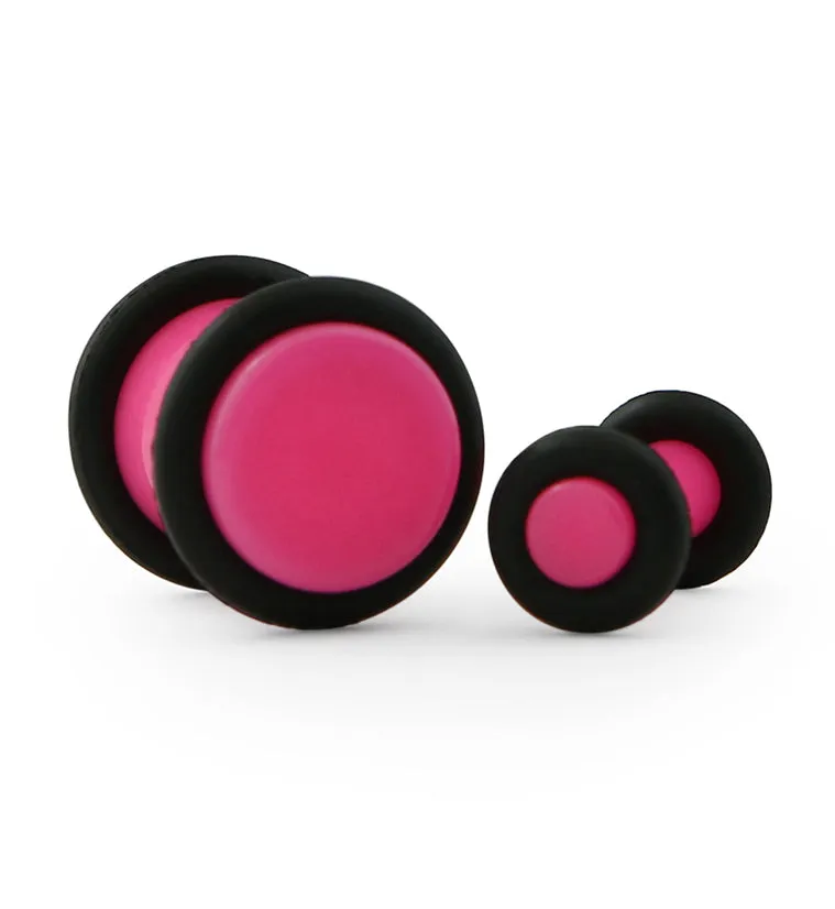 Hot Pink No Flare Acrylic Plugs