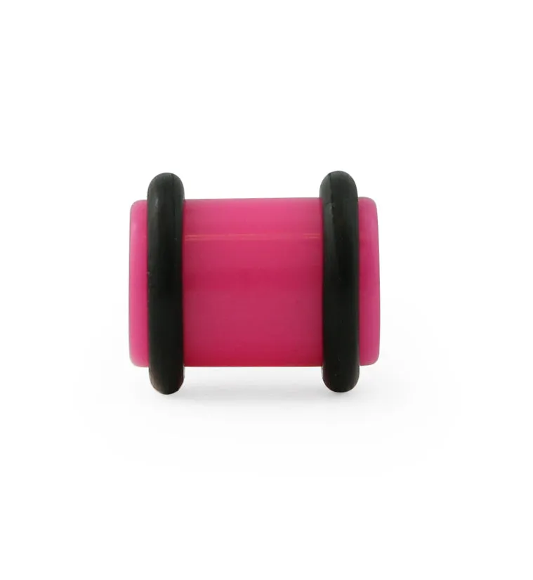 Hot Pink No Flare Acrylic Plugs