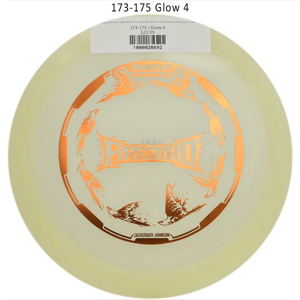 Innova Champion Firebird Glow 2022 Zackeriath Johnson Tour Series Disc Golf Distance Driver