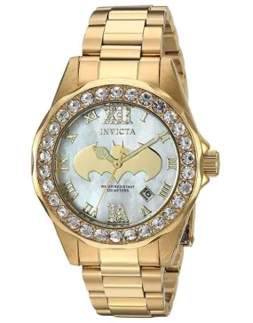 INVICTA DC Comics Limited Edition Womens Watch - Gold-Tone - Crystal - Batman