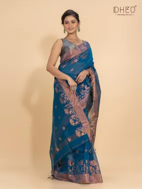 Jamdani Zari Moslin Saree