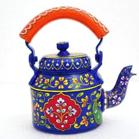 Kaushalam Hand Painted Tea Pot : Peacock Garden