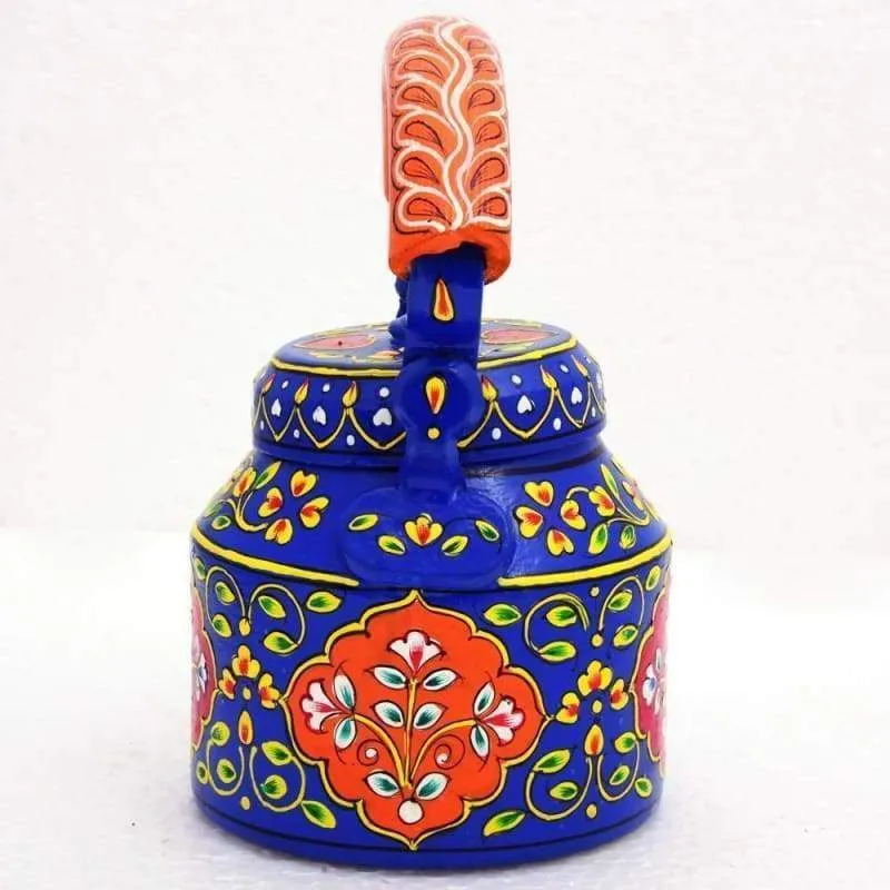 Kaushalam Hand Painted Tea Pot : Peacock Garden