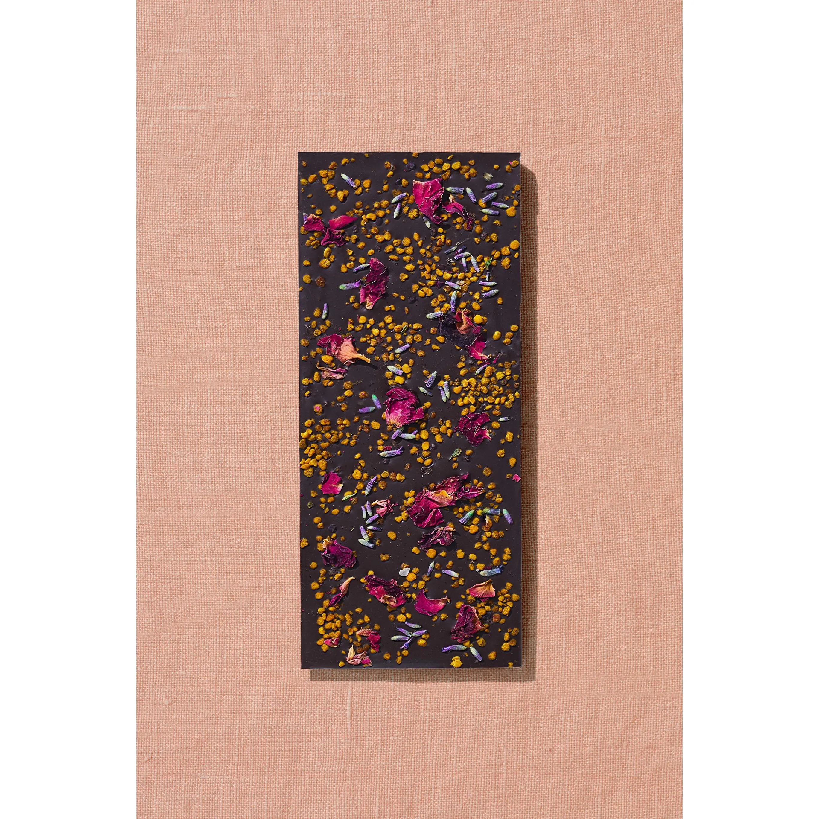 Lavender, Bee Pollen, Rose Petal Chocolate Bar - Spring and Mulberry