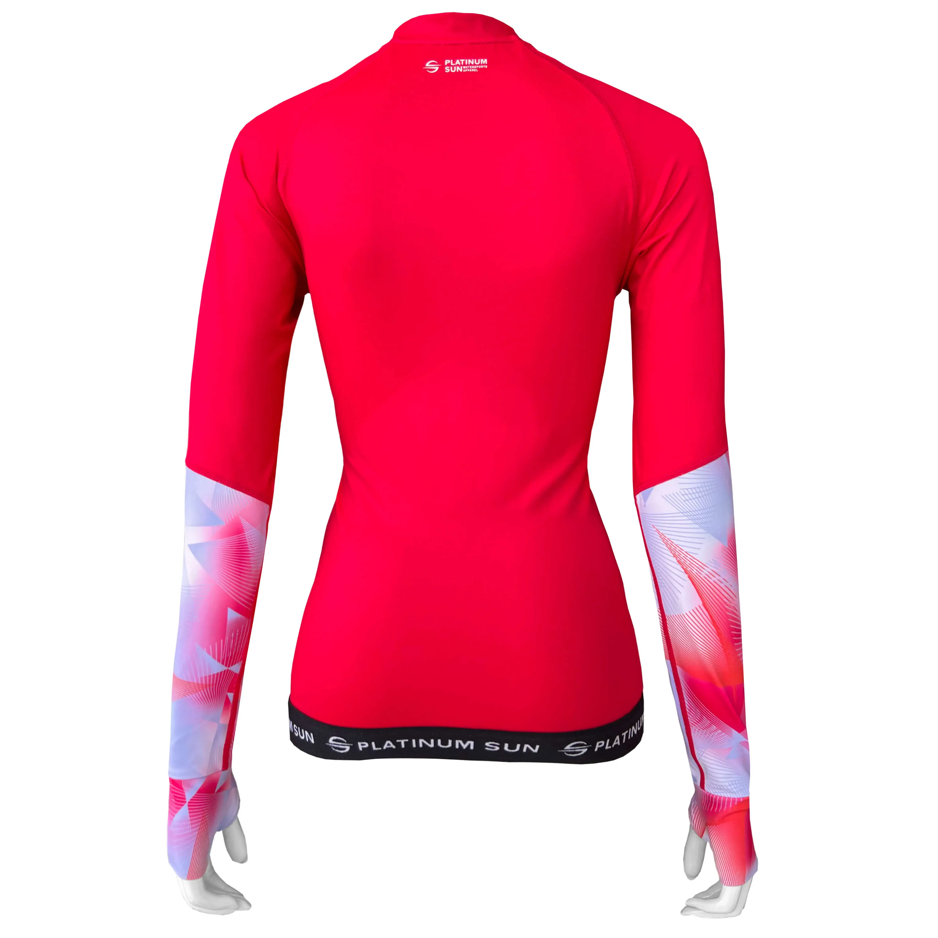 Long Sleeve Rash Guard for Women UPF 50  | Active - Red