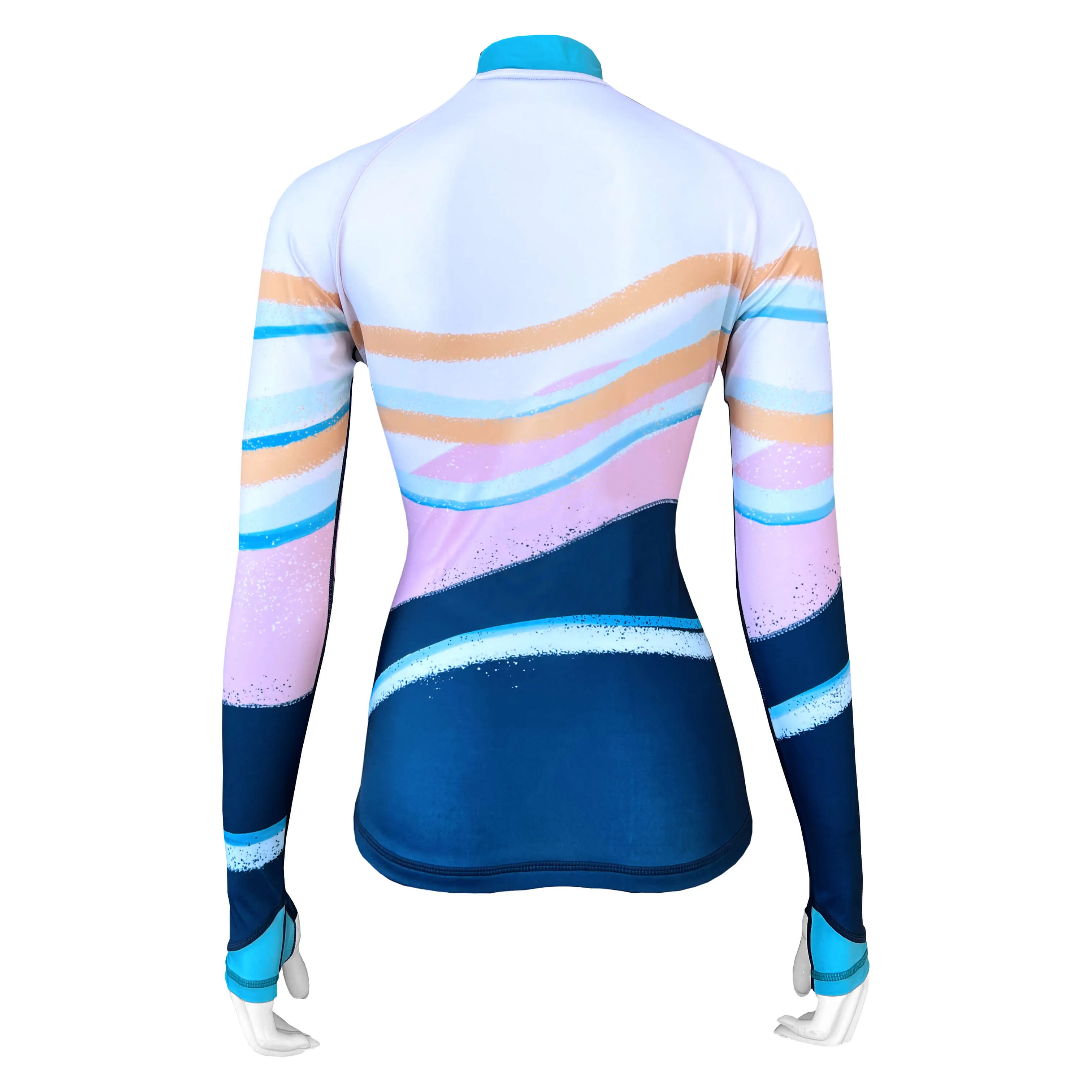 Long Sleeve Rash Guard for Women UPF 50  | Art - Sandy