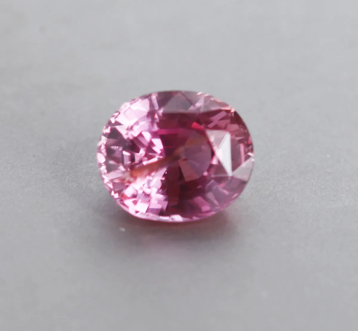 Loose 1.21 Ct Oval Orange Pink Sapphire