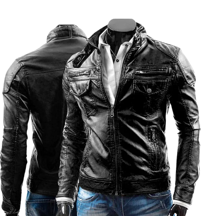 Men's Purple Motorcycle Biker Vintage Retro Cafe Racer Genuine Leather Jacket