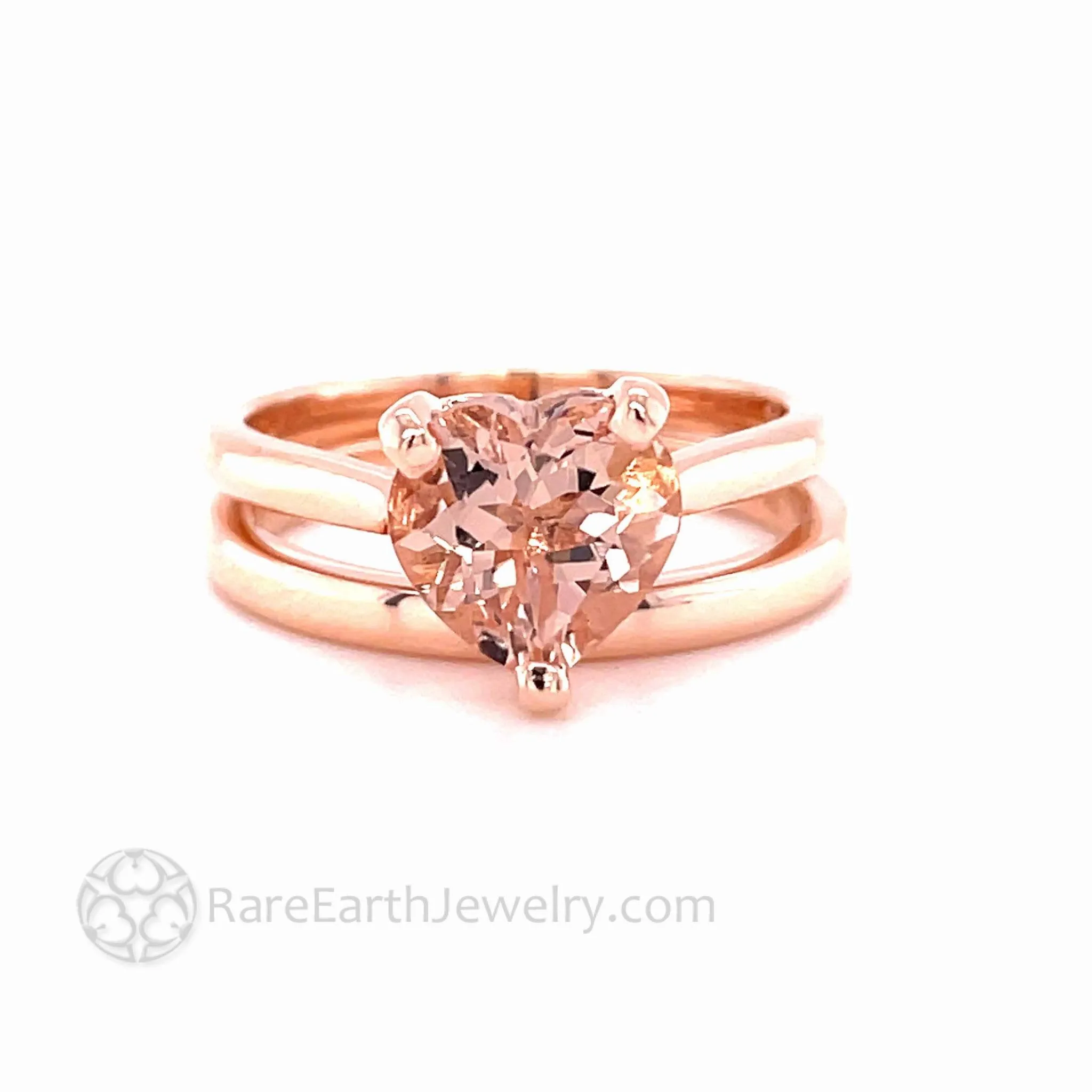 Morganite Heart Shaped Engagement Ring Heart Cut Solitaire