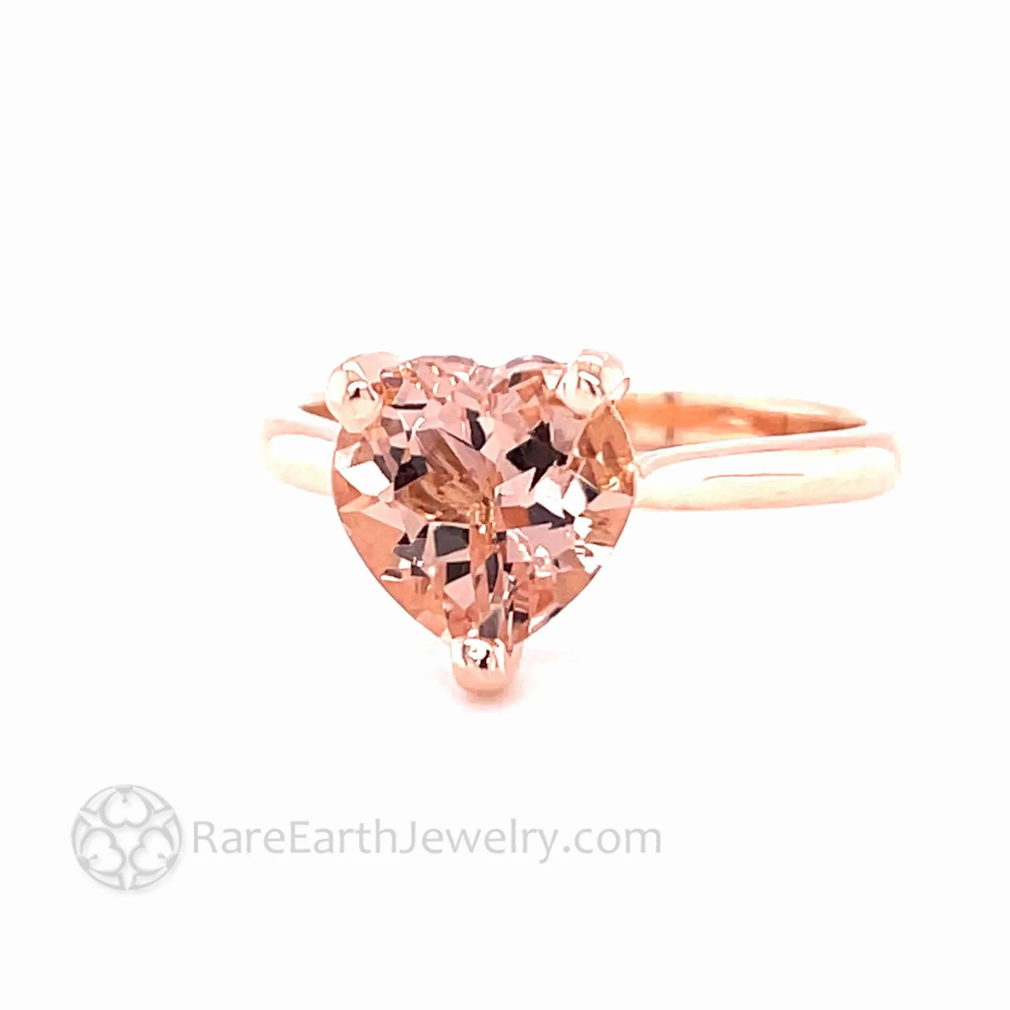 Morganite Heart Shaped Engagement Ring Heart Cut Solitaire