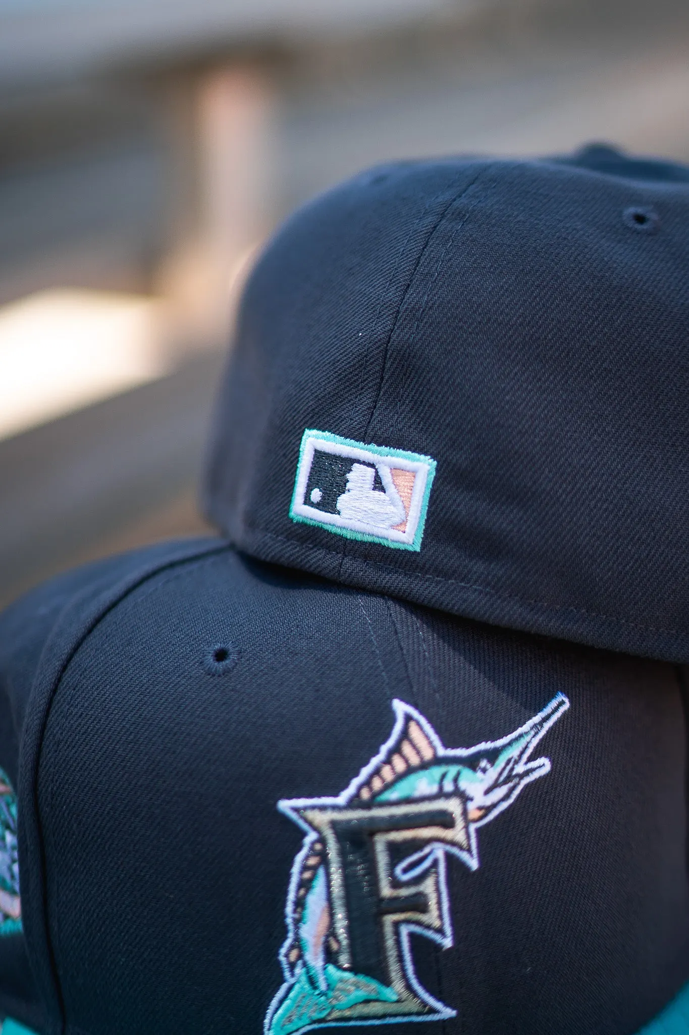 New Era Florida Marlins 100th Anniversary Blush UV (Charcoal/Teal)