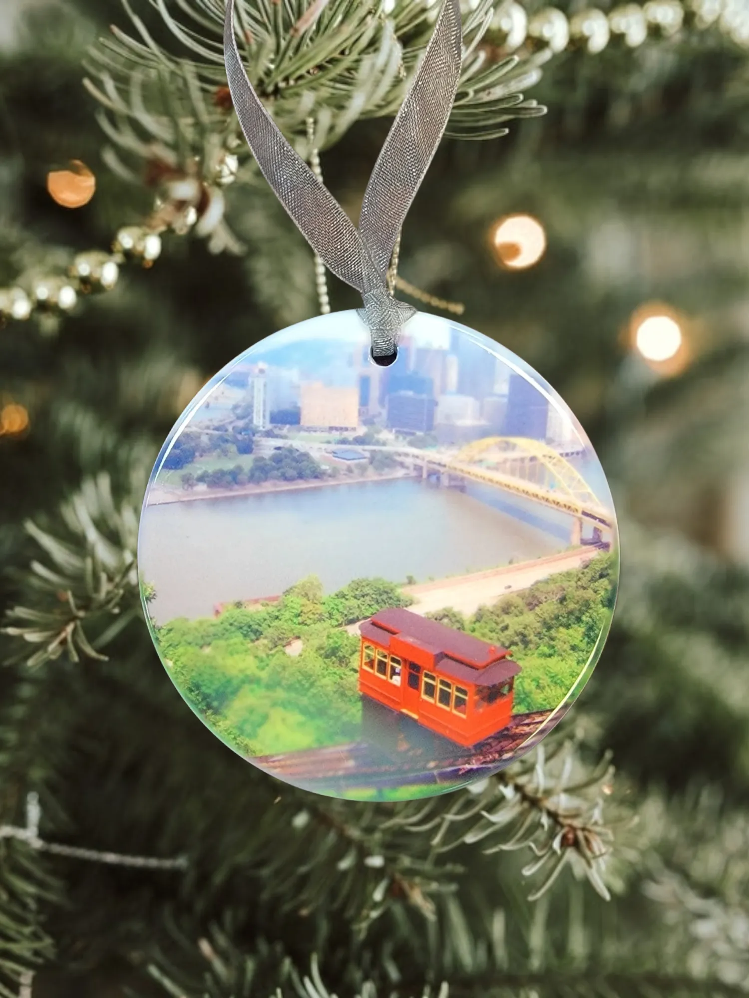 Pittsburgh City & Incline Double Sided Ornament