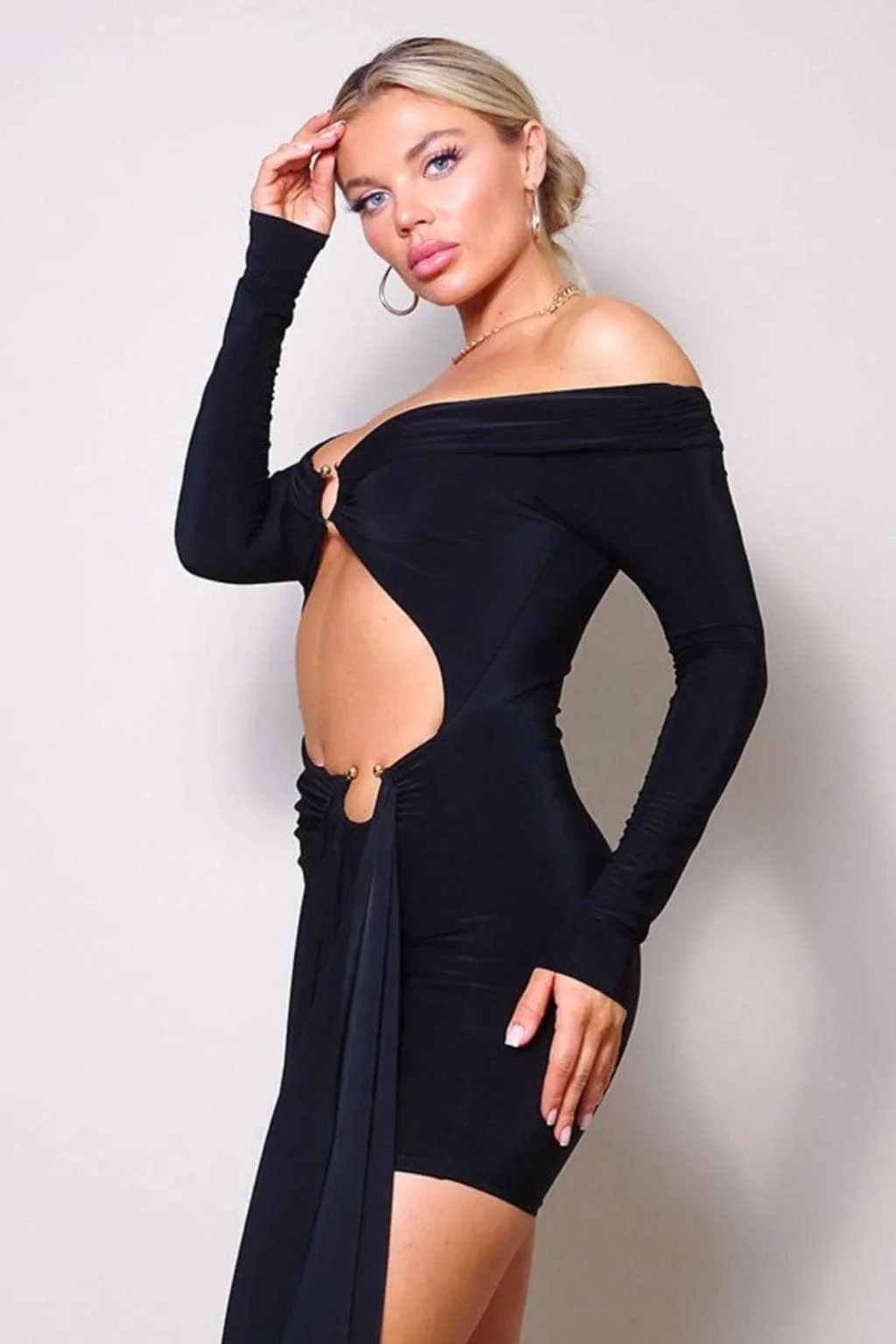 Ring Out Off Shoulder Mini Dress