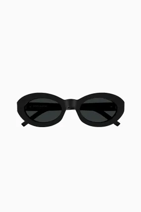 Saint Laurent Oval Sunglasses - Black