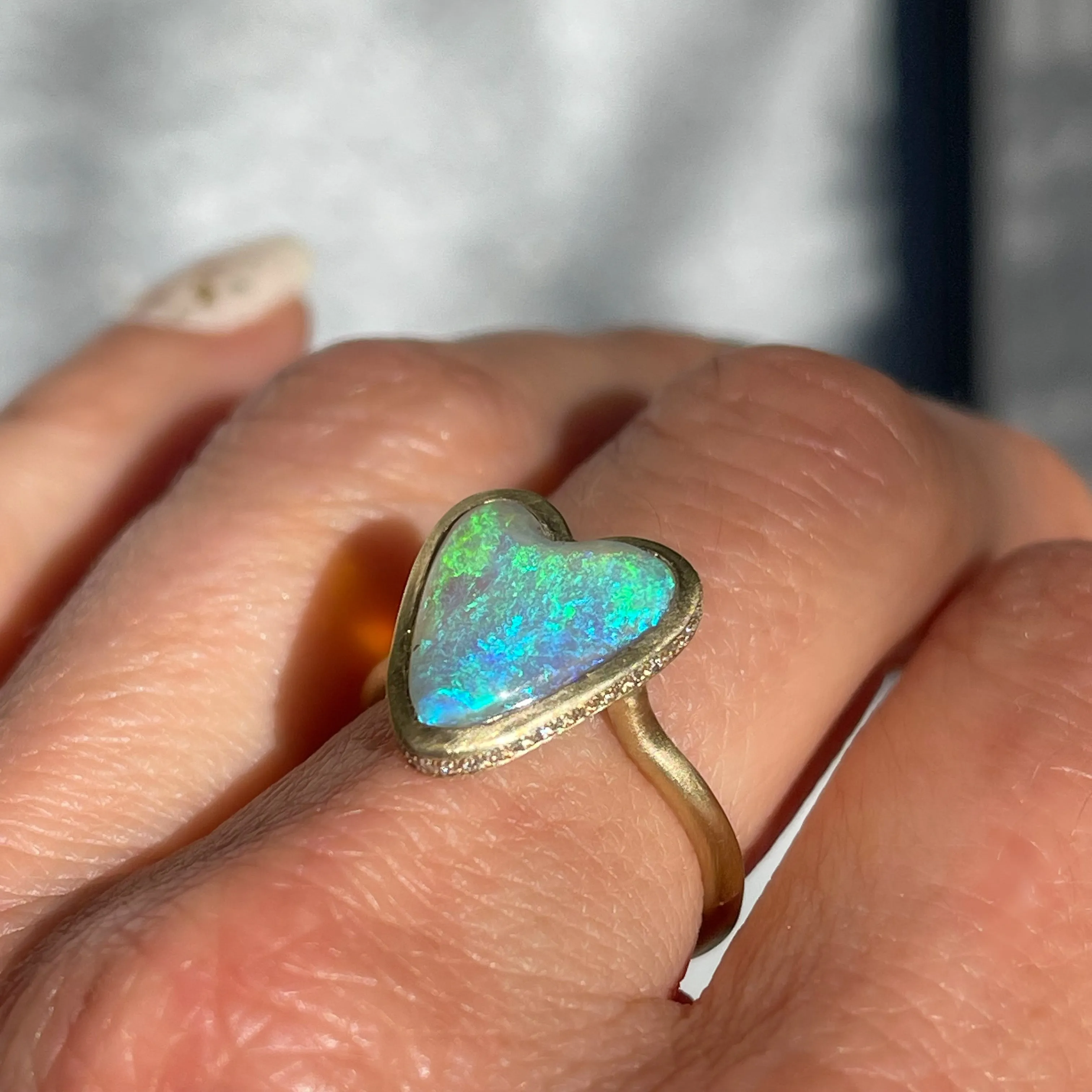 Seams of Love Australian Opal Ring