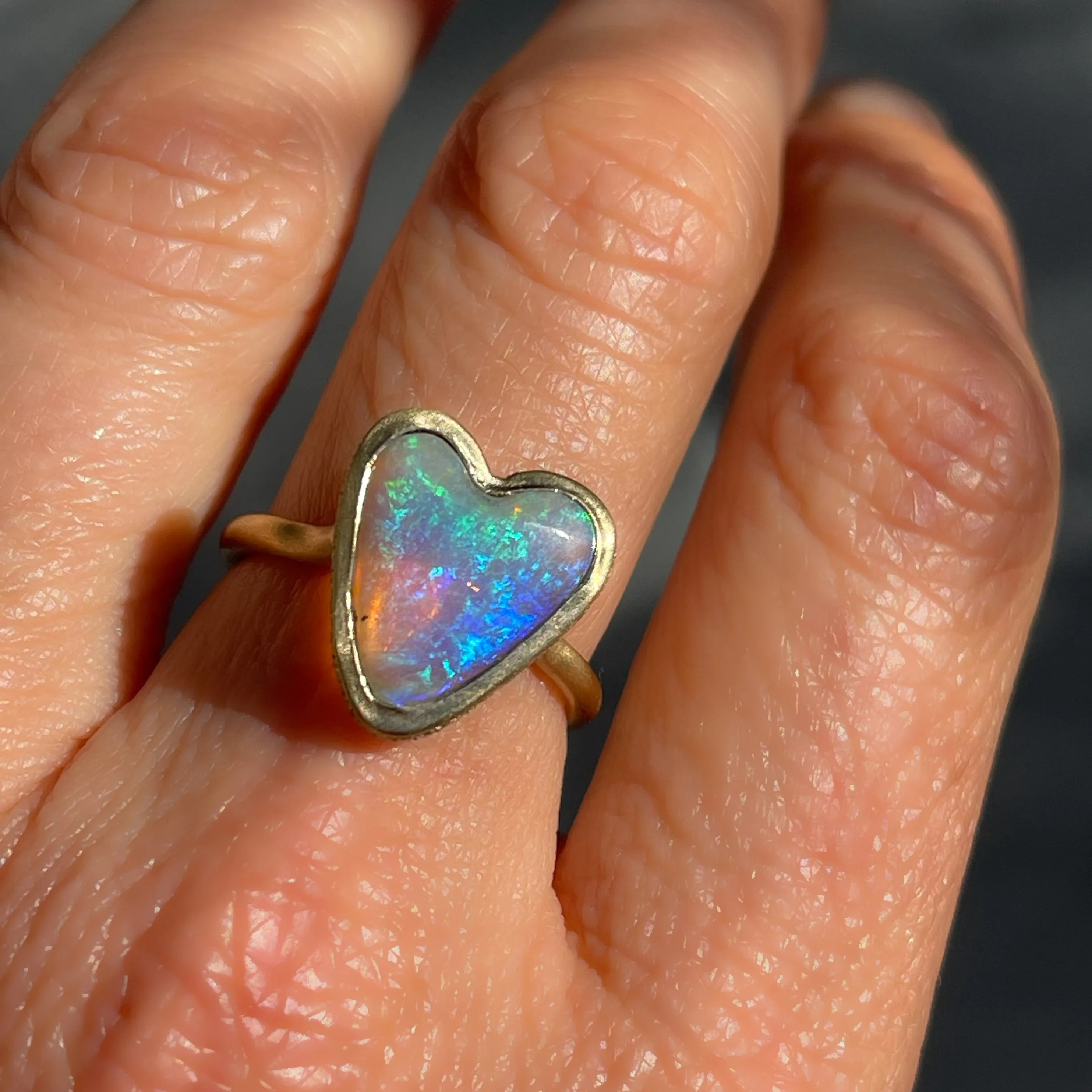 Seams of Love Australian Opal Ring