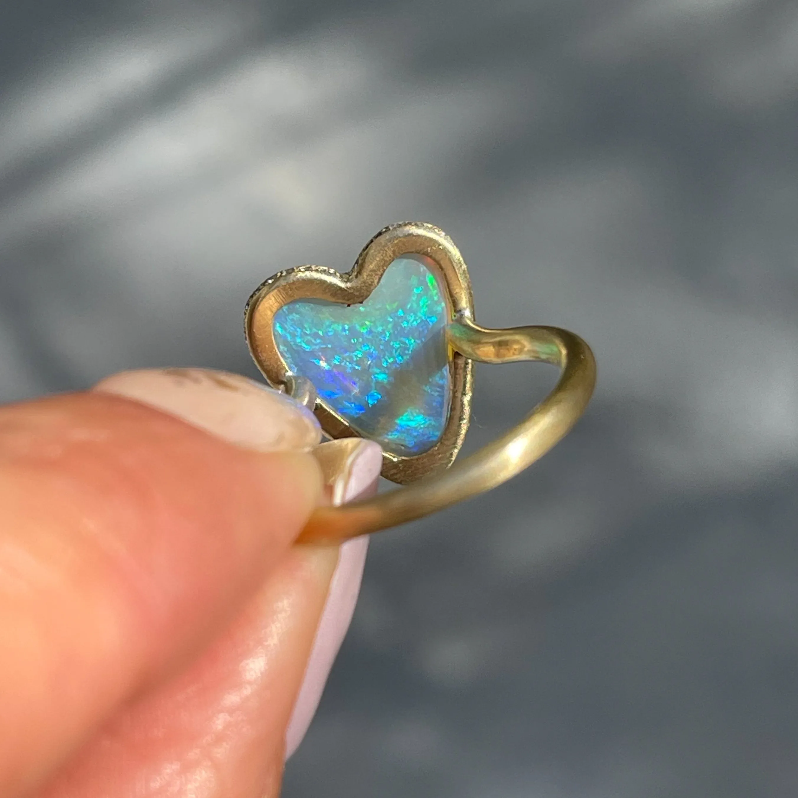 Seams of Love Australian Opal Ring