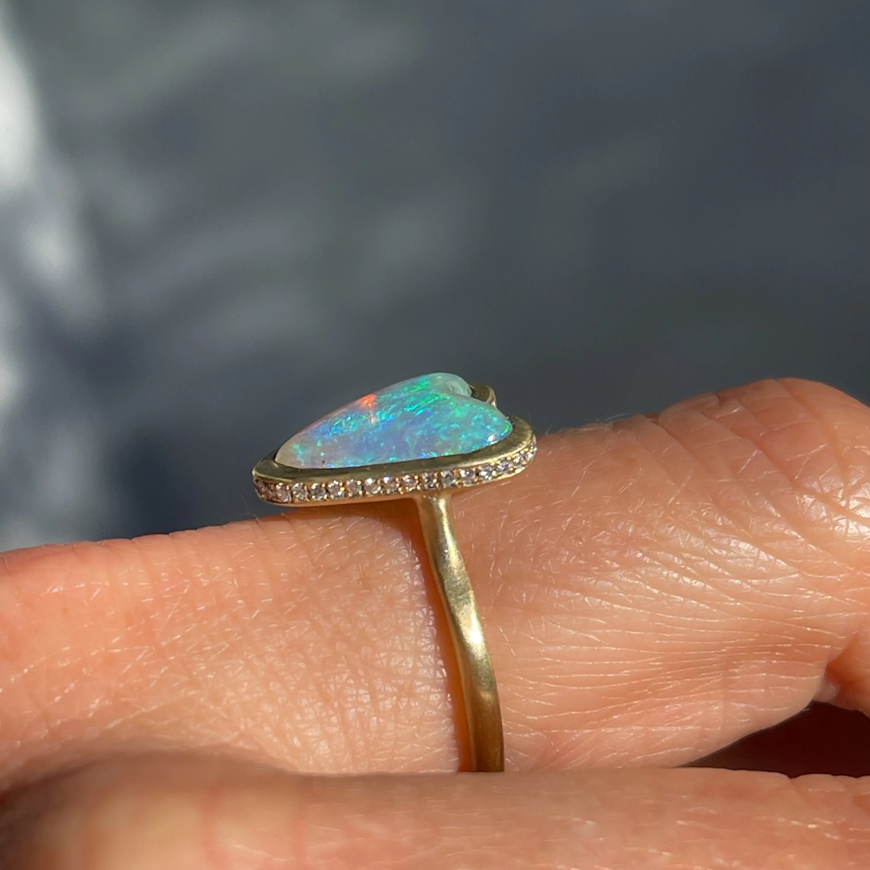 Seams of Love Australian Opal Ring