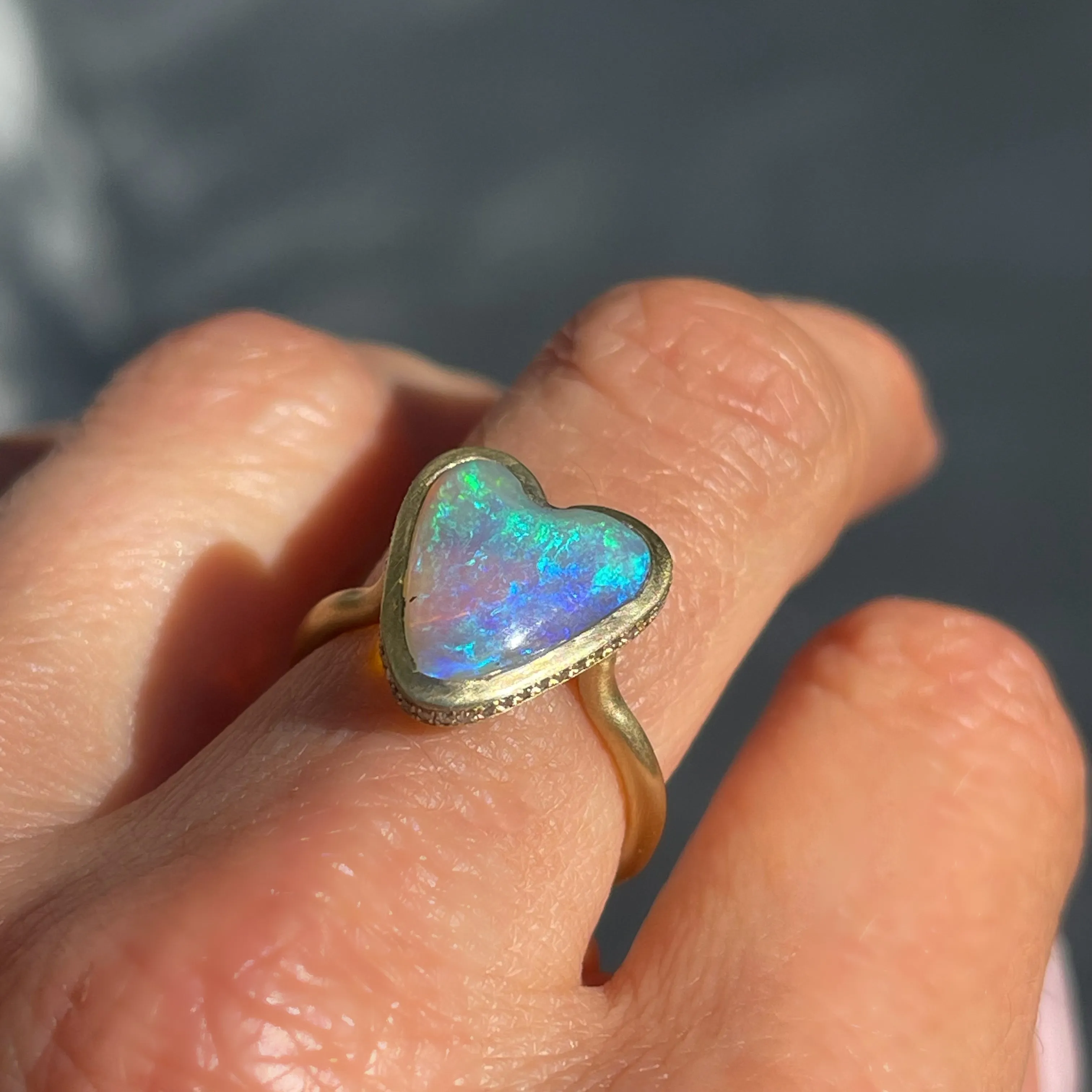 Seams of Love Australian Opal Ring