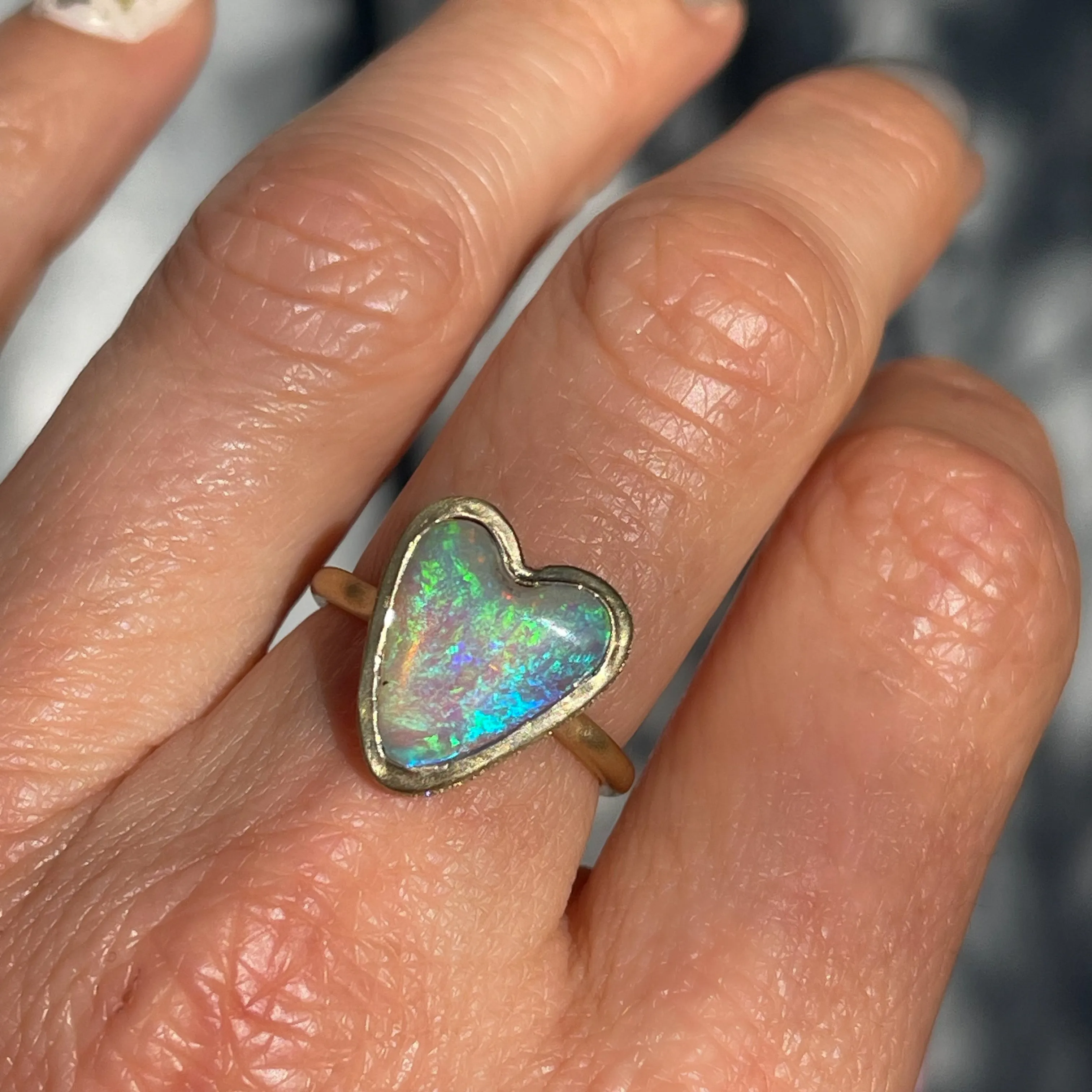 Seams of Love Australian Opal Ring