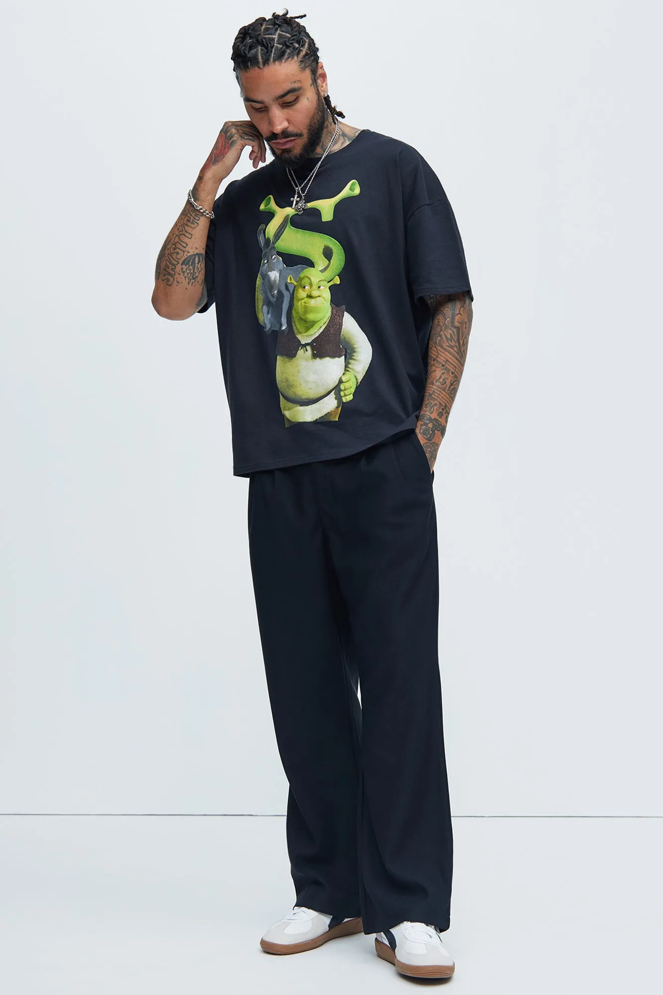 Shrek And Donkey Short Sleeve Tee - Black