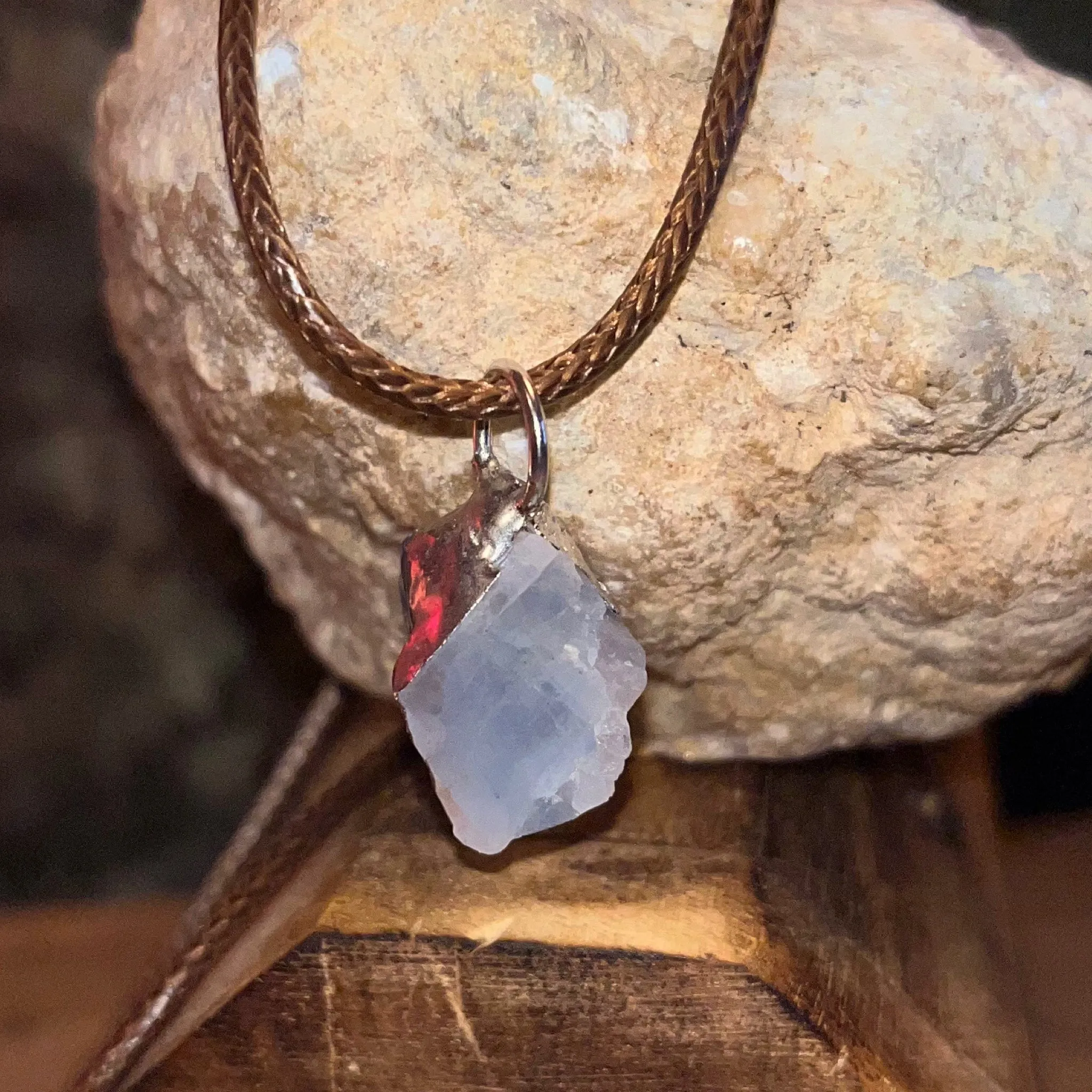 Silver Dipped Blue Calcite