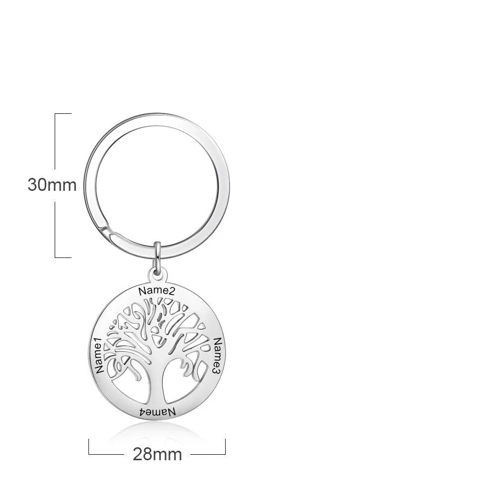 Stainless Steel Tree Shape Keychain