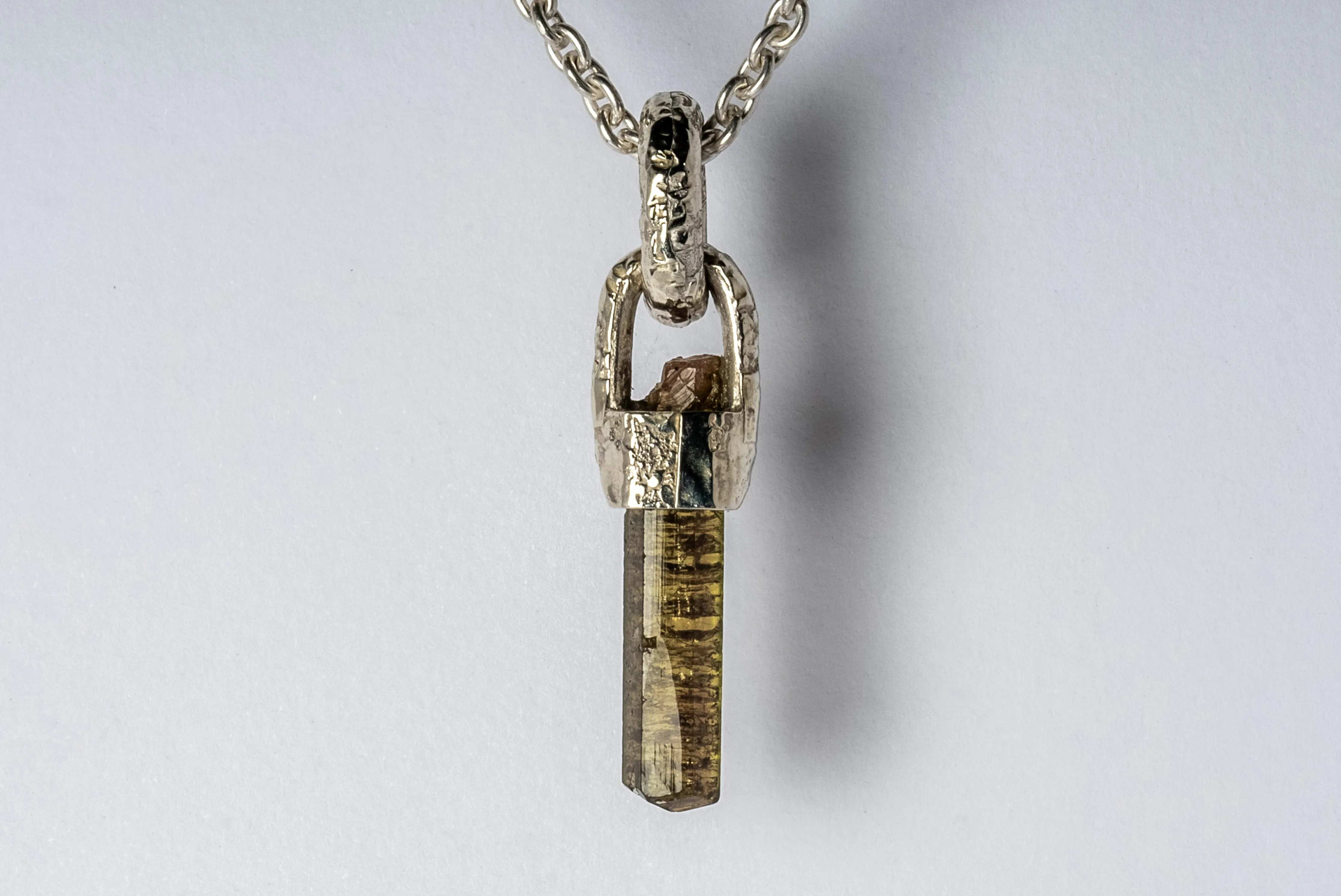 Talisman Necklace SPECIMEN (Brace-Held, Fuse, Dravite, MA10KW DRAV)