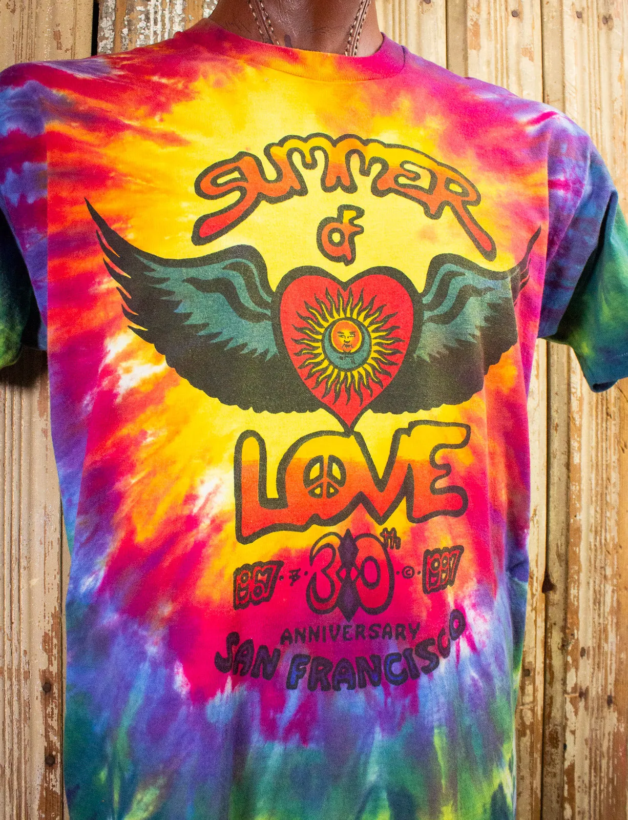 Vintage Summer Of Love 30th Anniversary Graphic T Shirt 1997 Tie Dye XL