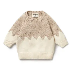 Wilson & Frenchy Jacquard Jumper - Almond Fleck