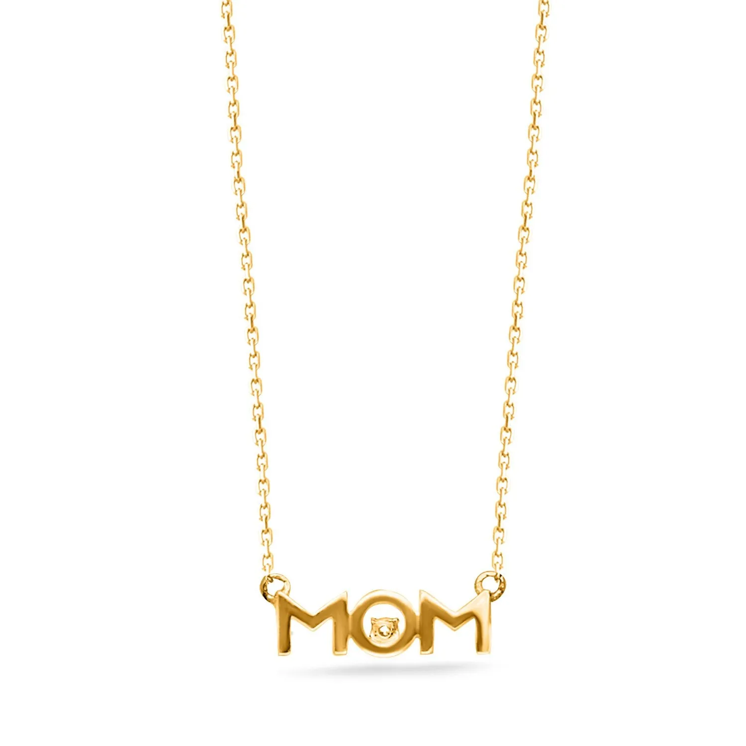 Yellow Gold Diamond Eternal Mom Necklace