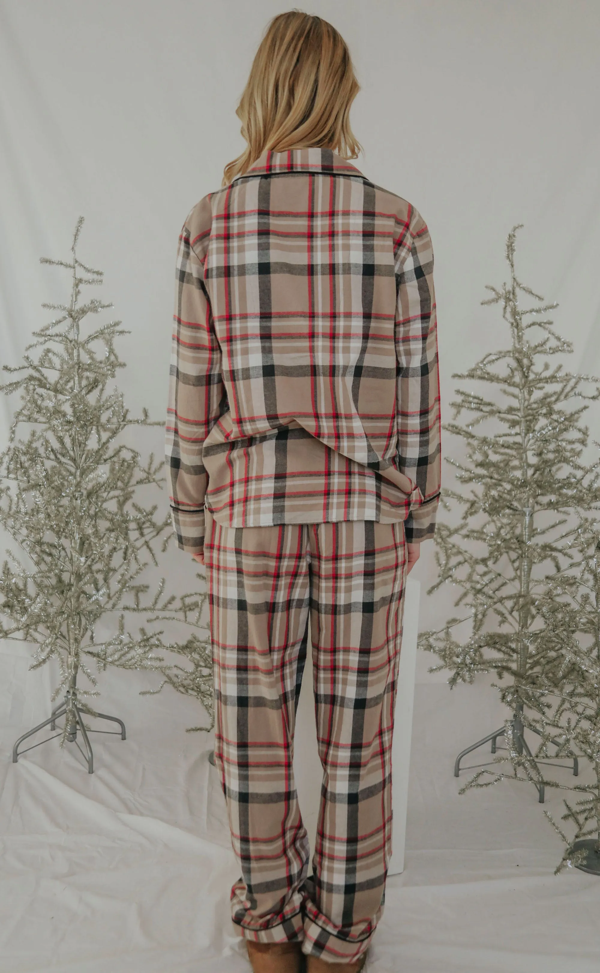 z supply: dreamer plaid pj set